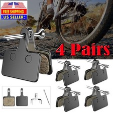 4 Pairs MTB Disc Brake Pads Resin  Semi-Metallic Quiet W/ Install Kit E-Bike US
