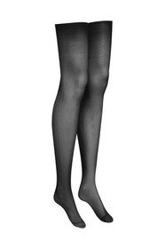 Maison Close Black Sheer Stockings 40 Denier Thigh High Reinforced Toe