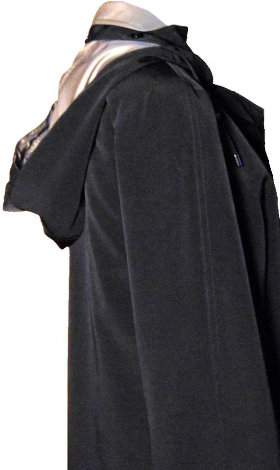 CHAQUETA IMPERMEABLE/ROMPEVIENTOS NEGRA PARA MUJER EAST 5TH CAPUCHA EXTRAÍBLE ~ M/L Foto 4 de 4