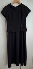 Danny & Nicole Vintage Black One Piece Dress Midi Fully Lined Size US 6P UK 10