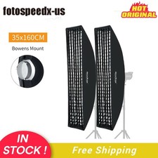 US 2 Godox 35x160cm Honeycomb Grid Softbox Bowens For Studio Strobe Flash Light