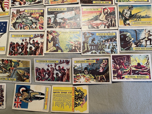 x67 / 1960s Collectible A&BC “ Battle Cards “ WW2 Vintage Trading / Bubble gum - Picture 9 of 12