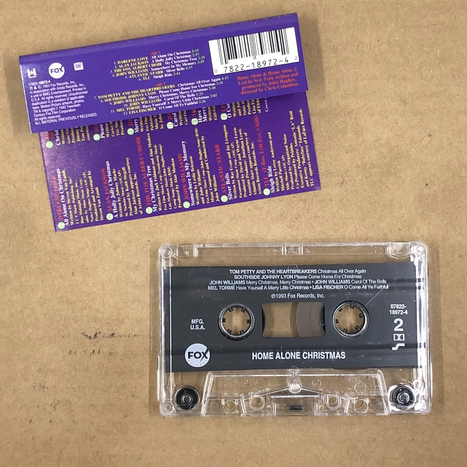 HOME ALONE CHRISTMAS Cassette Tape 90s Soundtrack DARLENE LOVE TLC TOM PETTY - Imagem 3 de 4