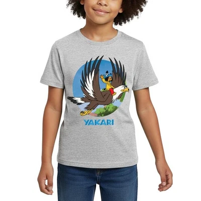 Yakari Fliegt Auf Großer Adler Kreislogo Kinder T-Shirt - Bild 1 von 4
