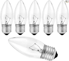 40 Watt Light Bulbs, Chandelier Light Bulbs, Number of Items: 6