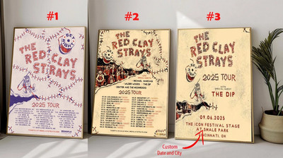 The Red Clay Strays 2025 Tour Poster Custom date