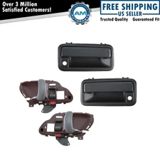 Door Handle Red Inside & Outside Kit Set of 4 for Chevy GMC Pickup Truck SUV NEW