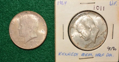 1964 Kennedy Silver Half Dollars AU or Unc (Lot of 2) #1011S