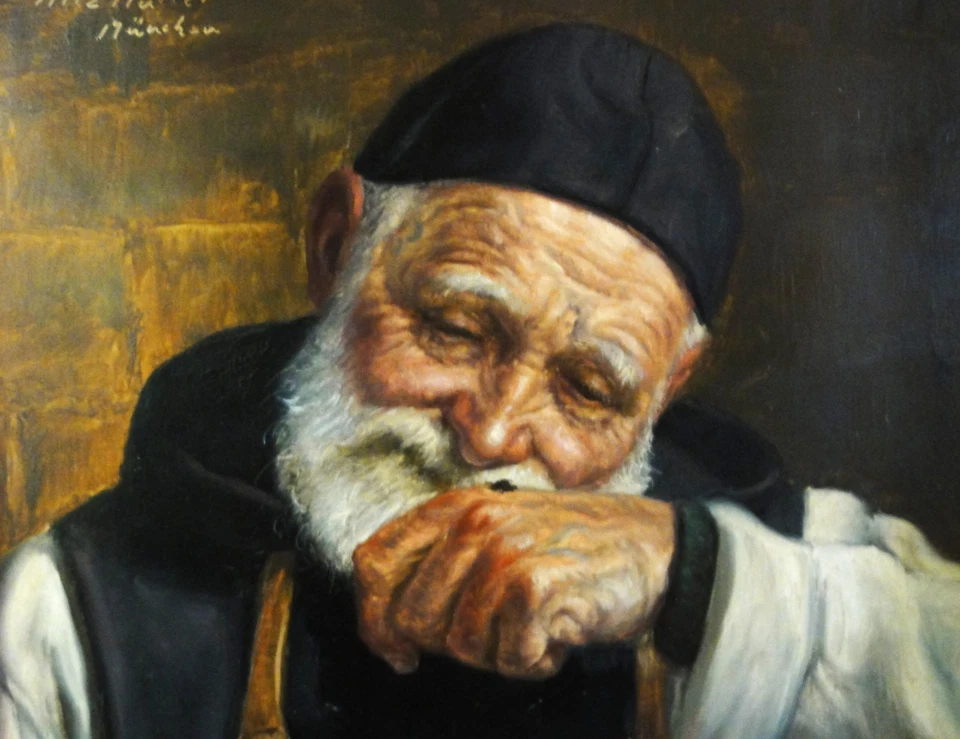 Fritz Müller, München (1913-1972) edles TOP-Gemälde: MANN MIT SCHNUPFTABAK - Bild 4 von 4