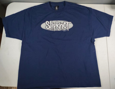 Vintage 1999 Blue Boot Slipknot Don't Ever Judge Me Short Sleeve Blue Shirt 2XL