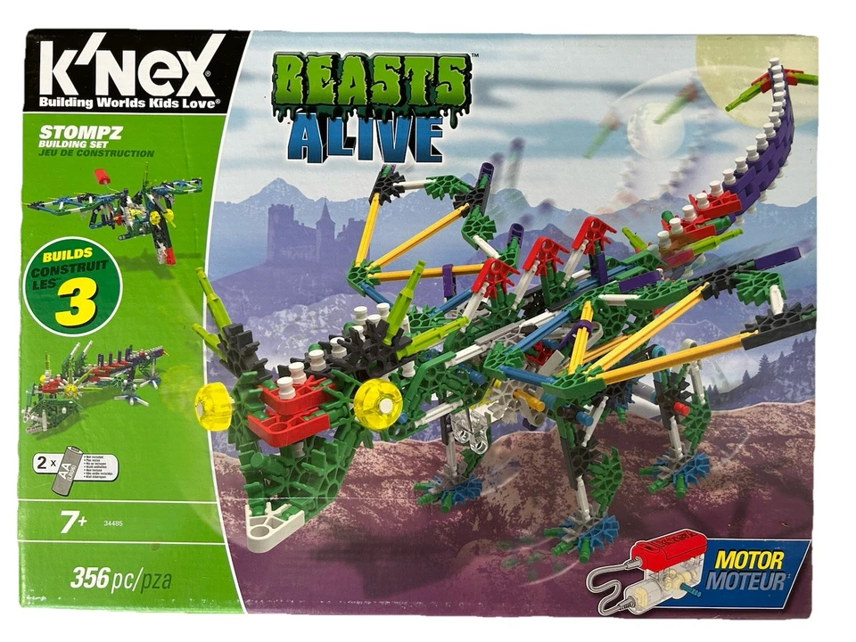 K'NEX Beasts Alive Stompz Dinosaur Building Set # 34485 Plus 200+ Extra Pieces - Image 2 of 4