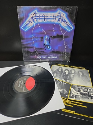 #ad Metallica Ride The Lightning Lp Vinyl 1984 Masterdisk Press Shrink Insert NM EX $329.99