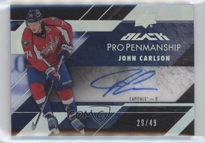 2015-16 UD Black Pro Penmanship Spectrum 29/49 John Carlson #PEN-JC Auto 01qm