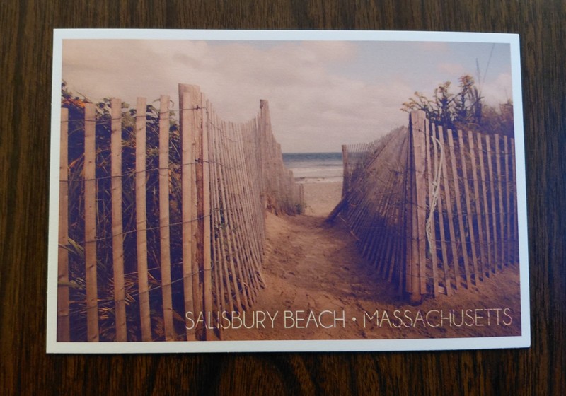 Salisbury Beach Massachusetts Photo Postcard Oceanside Entrance Thru The Dunes