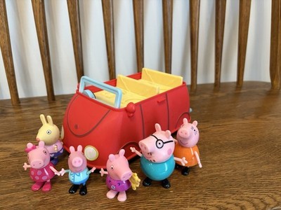 Peppa Pig Family Red Car Sounds & Music 2021 Hasbro + 6 Figures Set
