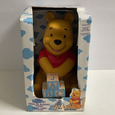 Disney Store Pooh Blocks Set 26 Wooden Letter and Number Blocks