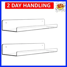 Acrylic Floating Wall Ledge Shelf, Clear Bathroom Storage Shelves Display,Acr...