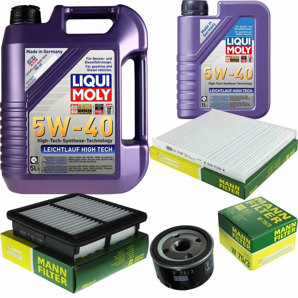 Mann Inspektionspaket 6L Liqui Moly 5W-40 FüR Suzuki Jimny 1.5 Ddis 4X4-image