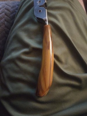 Vtg Handheld Knife Sharpening Tool Bakelite Handle Roller Style Simichrome 