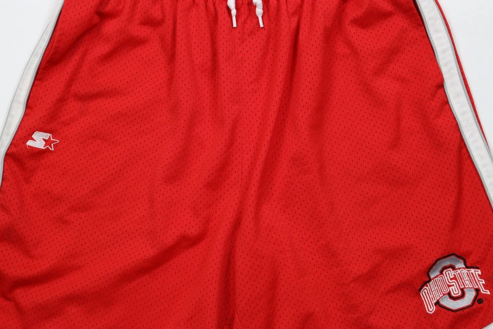 Pantalones Cortos De Baloncesto De Colección Años 90 Starter Para Hombres Grandes Malla Pesada Universidad Estatal de Ohio Foto 3 de 4