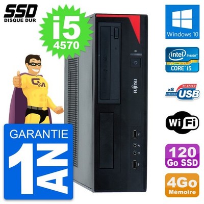 PC Fujitsu Esprimo E520 E85+ DT Intel i5-4570 RAM 4GB SSD 120GB Windows 10 Wifi