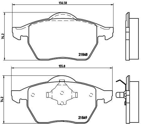 Bremsbelagsatz Vorne Teves-System FüR Ford Galaxy I Wgr Mk Van Vw Sharan 95-01-image