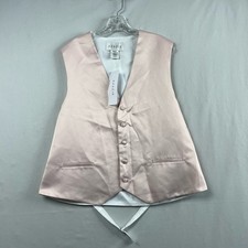 Azazie Vest Mens Large Blush Pink Satin Formal Elegant Wedding