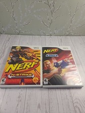Nerf N-Strike & Elite Wii Bundle 2 Game Lot EA Action Shooter Arcade NTSC Cib