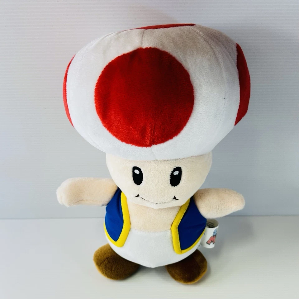 Super Mario Bros Red Toad Mushroom Plush Soft Toy Nintendo Licensed 2022 - image 3 of 4
