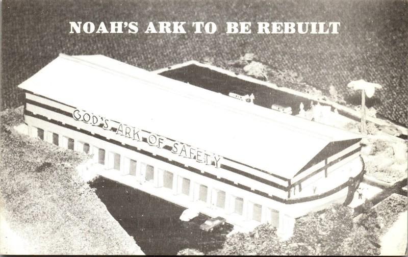Postcard Noah's Ark Rebuilt ~  Brethren Church Frostburg MD Allegany Religious