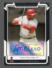 JOSE MOLINA 2008 Topps 2007 HIGHLIGHTS AUTOGRAPH HA-JM Auto Insert Card Angels 3