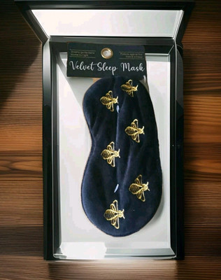 Gypsy Soul Velvet Sleep Mask With Gold Embroidery Bee