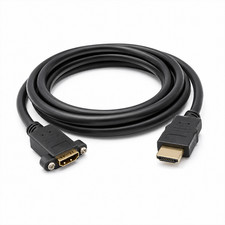 HDMI Panel-Mount M/F Extension Cable with Ethernet - 1ft / 3ft / 6ft / 10ft
