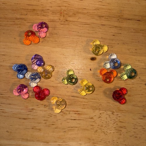 16 Multicolor Mickey Mouse Disco Beads