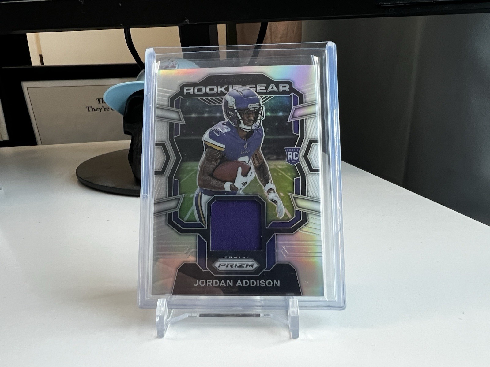 2023 Panini Prizm JORDAN ADDISON #RG-JA RC Rookie Gear Jersey Patch Card Vikings