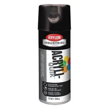 Industrial Spray Paint, Black, Gloss, Solvent, 12 oz K01601A07  Industrial