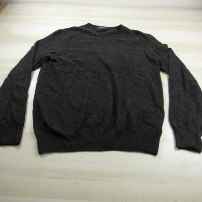 Mantovani Studio Sweater Mens Extra Large Charcoal Gray Cashmere Made in Italy *