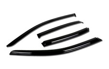 4 Pcs Vent Window Visor Deflector Rain/Sun Guard, Dark Smoke, Compatible with
