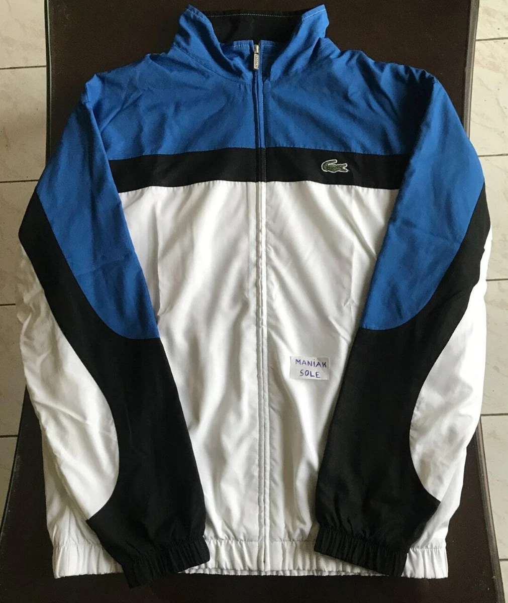 målbar hat projektor Lacoste Sport Tracksuit Top White Blue Black 4/1m80/M Used Vintage  Authentic | eBay