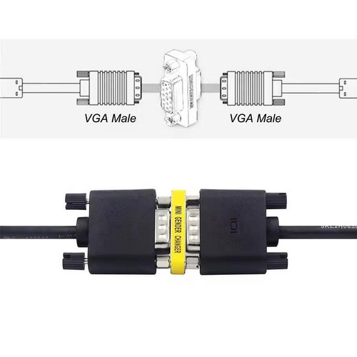 15 Pin VGA SVGA Gender Changer Adaptor Connector Coupler Female F-F W2L9 to K0A9 - Picture 8 of 11