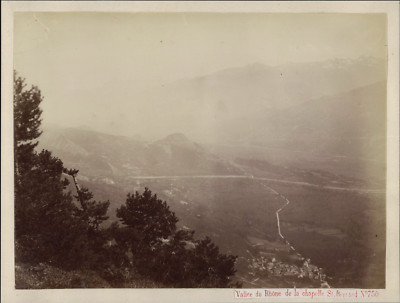 France, Alpes, Vallée du Rhône de la Chapelle Saint Bernard vintage albumen prin