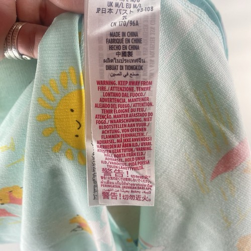 Disney Store Winnie the Pooh Rainbow Pajama Nightgown Sleep Dress Womens M/L - Picture 8 of 10