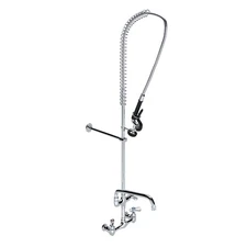 AmGood Wall-Mounted Pre-Rinse Assembly with 8 in. Centers & 12 in. Add On Faucet