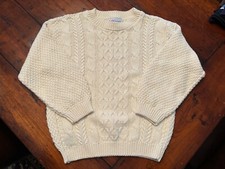 Boy's Pullover Sweater by Imp Ivory Crewneck Size 7 EUC