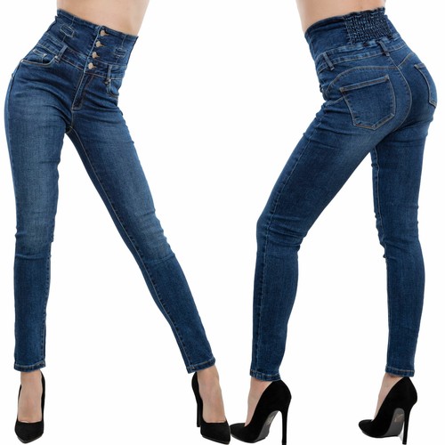 Jeans donna pantaloni push up vita alta elasticizzati curvy TOOCOOL K6742 |  eBay