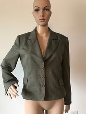 J’Envie New York Striped 3 Button Blazer Jacket Suit Coat Made In USA Size 6 S/M