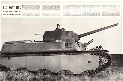 1941 WW 2 article First U.S. HEAVY TANK , Baldwin Locomotive Works 57 ...