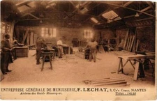Old postcard carpentry F. Lechat Nantes - Workshops of Mechanical Tools (213211)