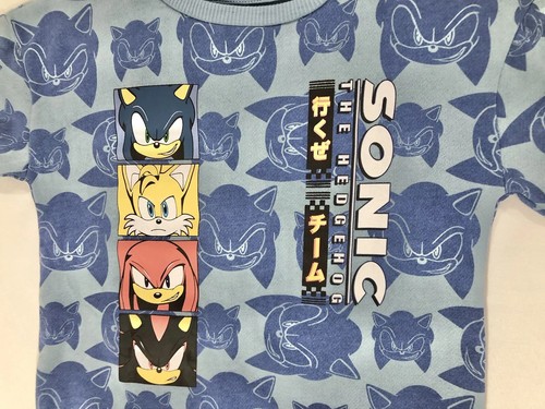 Sonic the Hedgehog crewneck pullover sweatshirt Banded cuffs and hem Size Small - Picture 5 of 12