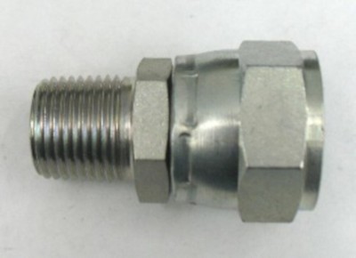AF 9100-06-08 Hydraulic Adapter – 3/8" Male Pipe (NPTF) X 1/2" Female JIC 37° Swivel